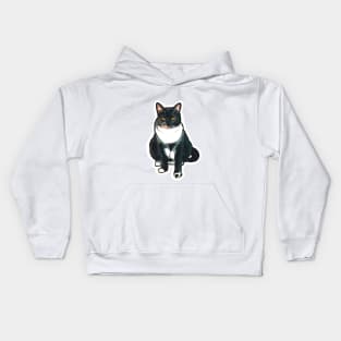 Judgmental Tuxedo Cat Kids Hoodie